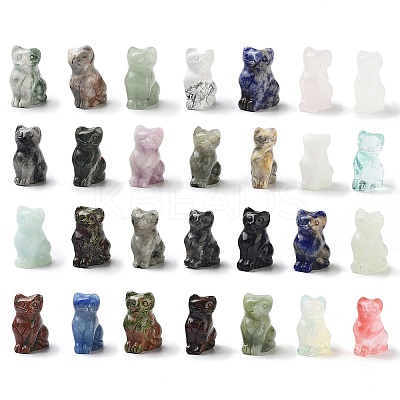 Natural & Synthetic Gemstone Carved Figurines DJEW-L023-B-1