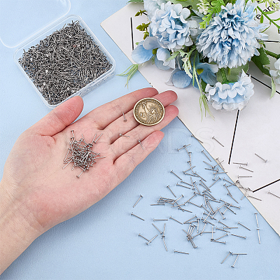 1000Pcs Tarnish Resistant 304 Stainless Steel Stud Earring Settings STAS-ME0001-50D-1