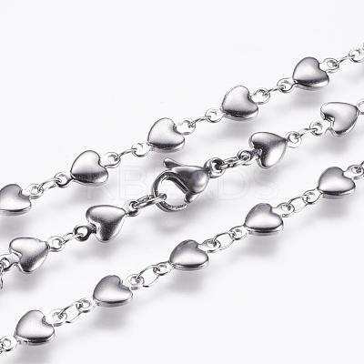304 Stainless Steel Chain Necklaces STAS-P164-11-1