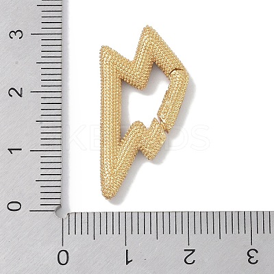 Rack Plating Brass Micro Pave Cubic Zirconia Twister Clasps KK-NH0002-15G-02-1