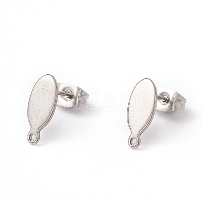 Non-Tarnish 201 Stainless Steel Stud Earring Findings EJEW-A071-28P-1