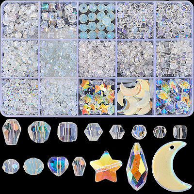 1070Pcs Electroplate Glass Beads Strands EGLA-SC0001-51-1