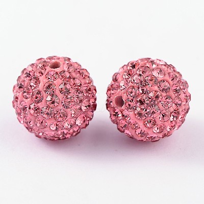 Grade A Rhinestone Pave Disco Ball Beads RB-Q105-6-1
