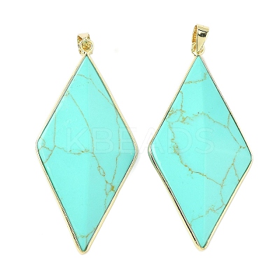 Synthetic Turquoise Faceted Big Pendants G-L623-04G-03-1