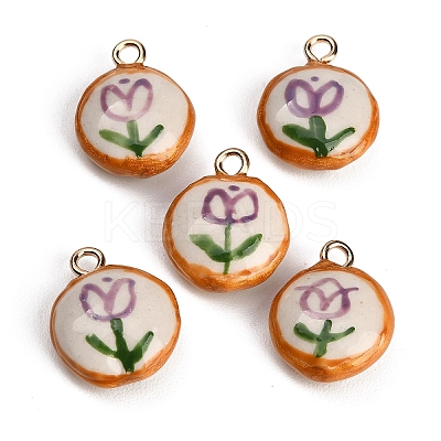 Handmade Porcelain with Brass Pendants PR-CBAB520-04G-1