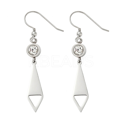 304 Stainless Steel Tie Dangle Earrings EJEW-Z129-19P-1
