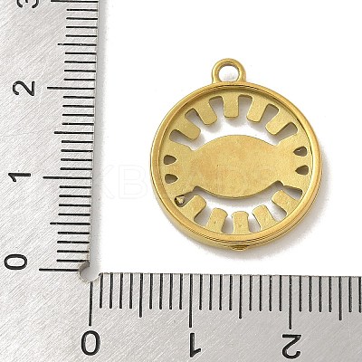304 Stainless Steel Rhinestone Pendants STAS-I322-49G-1