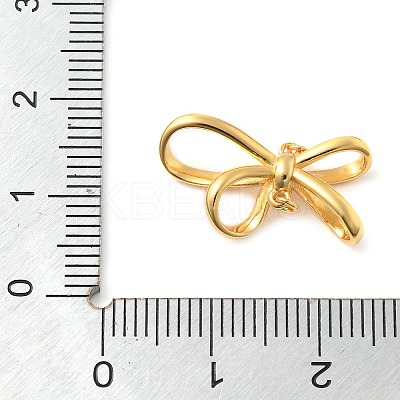 925 Sterling Silver Bowknot Connector Charms STER-S013-01G-1
