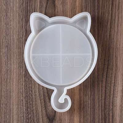 DIY Cat's Head Display Tray Silhouette Silicone Molds DIY-G058-D02-1
