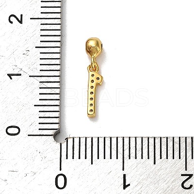 925 Sterling Silver Micro Pave Clear Cubic Zirconia European Dangle Charms STER-A045-01G-1-1