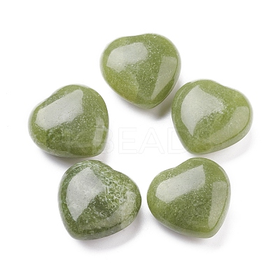 Natural Lemon Jade Heart Love Stone G-I285-06C-1