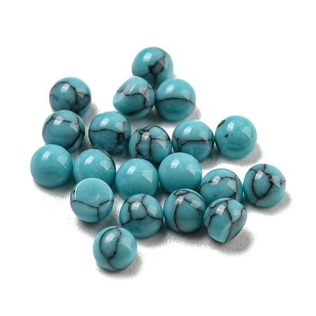 Dyed Handmade Synthetic Turquoise Cabochons G-B070-19B-1