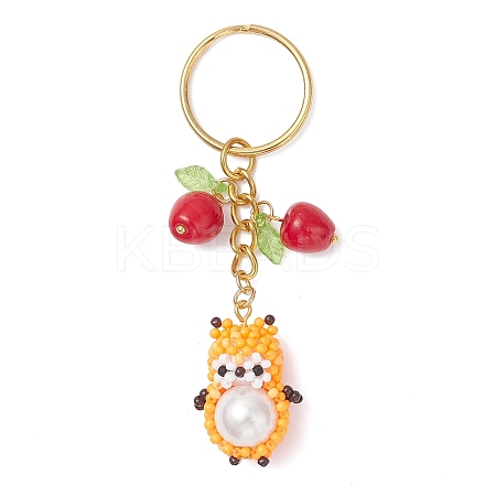 Glass Hamster Keychains KEYC-MZ00055-01-1