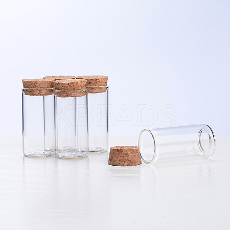 Empty Small Glass Cork Bottles LS-AJEW-WH0035-03-3x6cm-1
