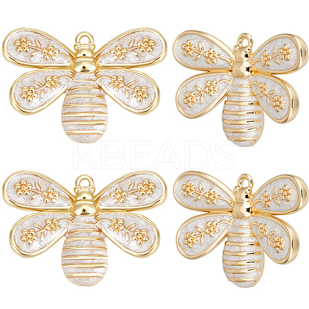 6Pcs Rack Plating Brass Enamel Pendants KK-BBC0017-66-1