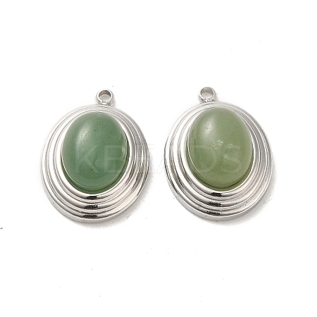 Natural Green Aventurine Pendants STAS-L025-006P-02-1