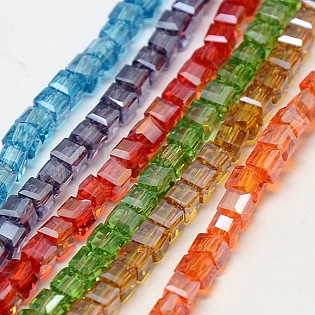 Electroplate Glass Bead Strands EGLA-J028-6x6mm-ABM-1