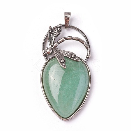 Natural Green Aventurine Pendants G-I220-G02-1