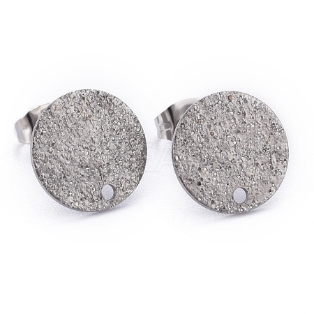 Non-Tarnish 304 Stainless Steel Stud Earring Findings STAS-Z021-C-01P-1