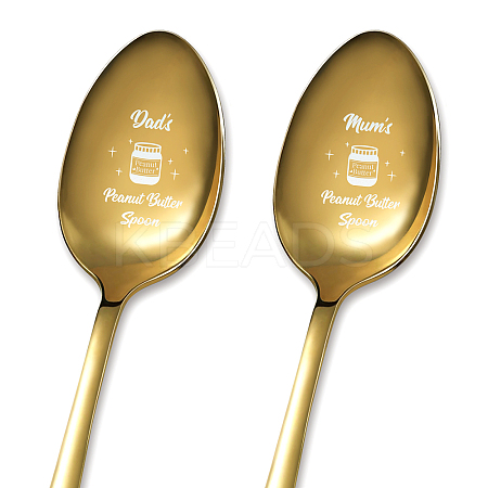 Stainless Steel Spoons Set AJEW-WH0253-012-1