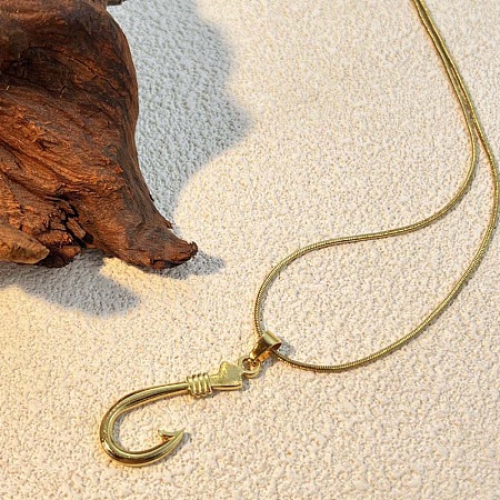 304 Stainless Steel Pendant Necklaces NJEW-P330-01A-G-1