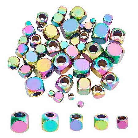 50Pcs 5 Style PVD Vacuum Plating 304 Stainless Steel Spacer Beads STAS-UN0022-17-1