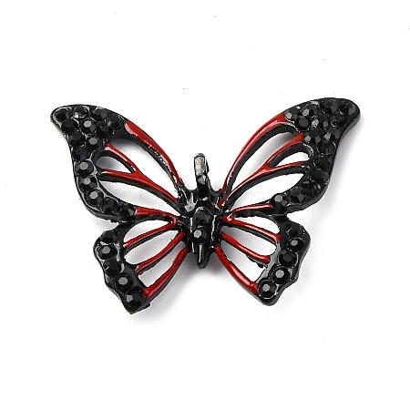 Spray Paint Alloy Rhinestones Pendants LS-ALRI-E130-01EB-02-1