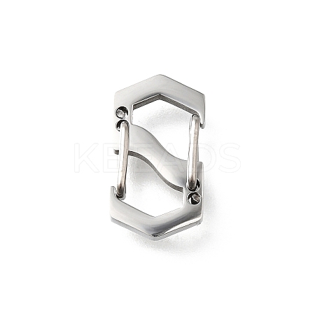 304 Stainless Steel Keychain Clasp Findings STAS-U051-01B-P-1