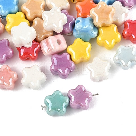 1 Strand Handmade Porcelain Bead Strands PORC-YW0001-36-1