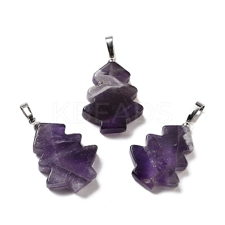 Natural Amethyst Pendants G-A203-01I-P-1