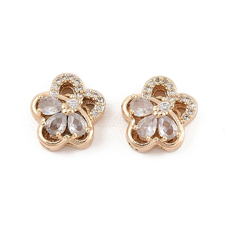 Rack Plating Brass Micro Pave Cubic Zirconia Beads KK-F879-12G-1