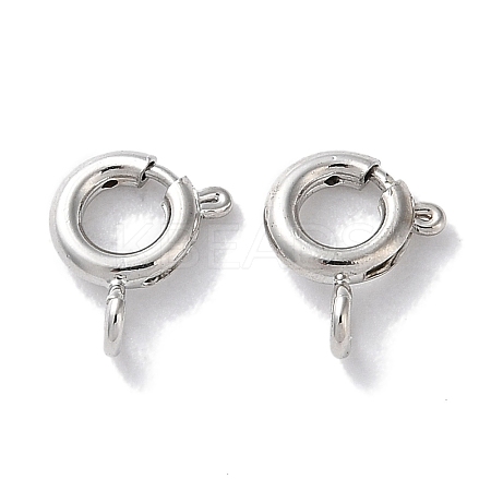 Rack Plating Brass Spring Ring Clasps KK-F090-22P-1