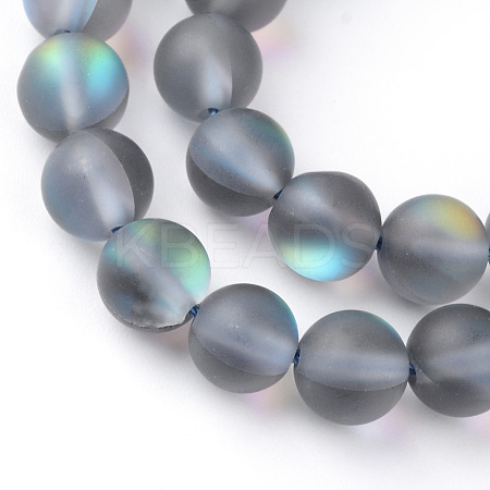 Synthetic Moonstone Beads Strands X-G-R375-8mm-A03-1