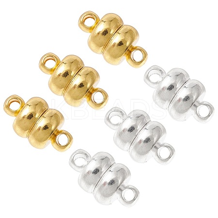 10 Sets 2 Colors Brass Magnetic Clasps KK-CJ0001-90-1