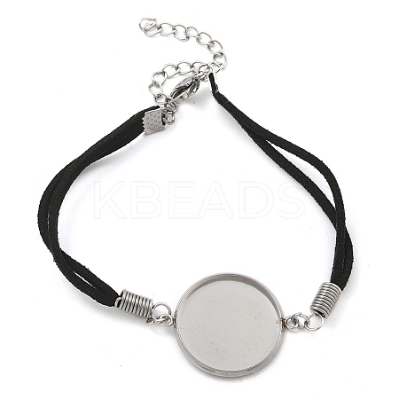 Faux Suede Double Cord Bracelet Making LS-STAS-M084-10P-06-1