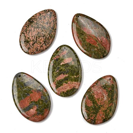 Natural Unakite Big Pendants G-F820-05A-14-1