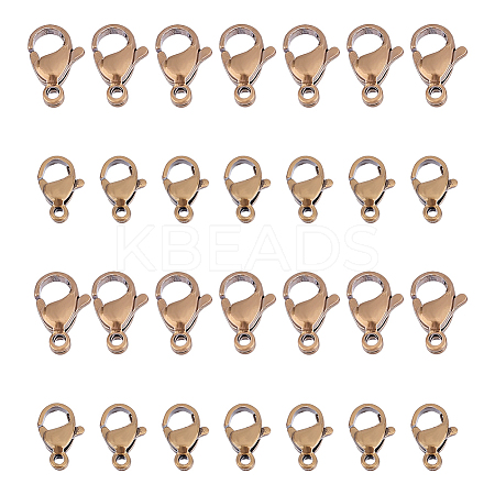 40Pcs 2 Styles Tibetan Style 304 Stainless Steel Lobster Claw Clasps STAS-UN0040-78-1