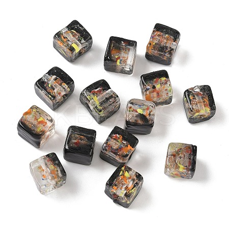 Baking Paint Handmade Gold Sand Lampwork Beads LAMP-P072-01B-02-1