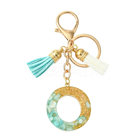 Transparent Epoxy Resin Pendant Keychains KEYC-FS00022-15-1