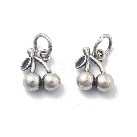 925 Sterling Silver Cherry Charms STER-D302-09AS-1