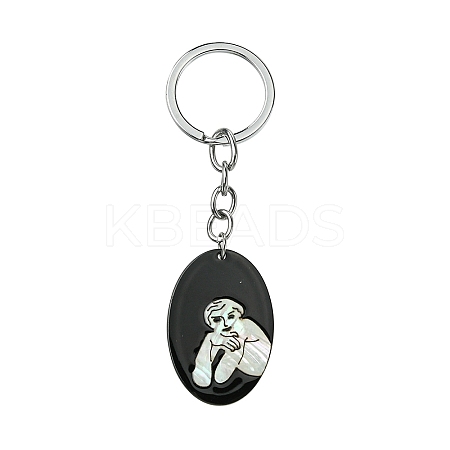 Acrylic & Shell Keychains KEYC-YW00009-05-1