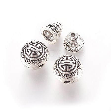 Tibetan Style Alloy Guru Bead Sets LS-PALLOY-N0063-05AS-1