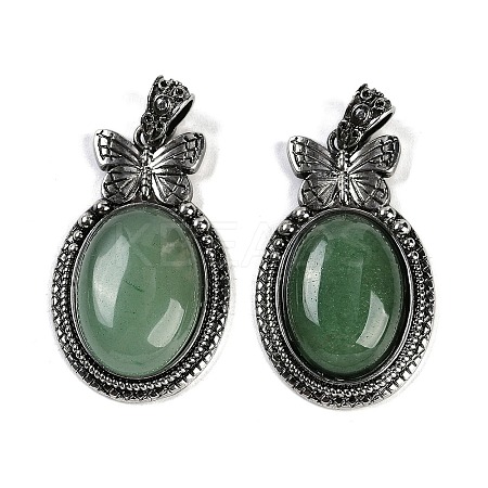 Natural Green Aventurine Pendants G-I370-09AS-05-1
