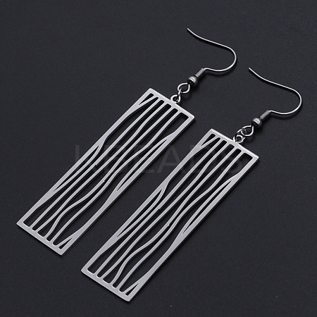 Tarnish Resistant 201 Stainless Steel Dangle Earrings STAS-S105-JN614-1-1
