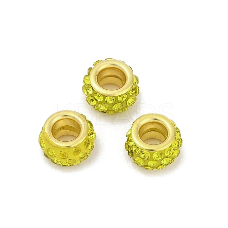 Alloy Rhinestone Clay Pave Beads ALRI-D300-04G-02-1