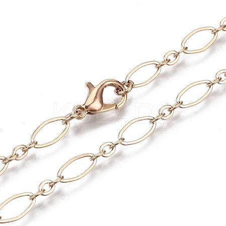 Brass Cable Chains Necklace Making MAK-S072-16A-G-1