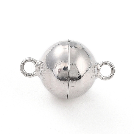 Anti-Tarnish Rhodium Plated 925 Sterling Silver Magnetic Clasps LS-STER-A001-02A-P-1