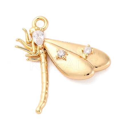Brass Pave Cubic Zirconia Pendants KK-E793-27G-1