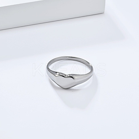 Heart 304 Stainless Steel Finger Rings for Women FS-WGDCCF4-01-1