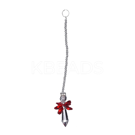 Crystal Fairy Beaded Wall Hanging Decoration Pendant Decoration LS-HJEW-G019-02G-1